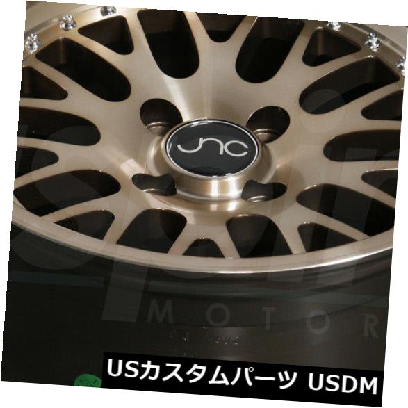 海外輸入ホイール 17x8透明ブロンズホイールJNC 001 JNC001 4x100 / 4x114.3 25（4個セット） 17x8 Transparent Bronze Wheels JNC 001 JNC001 4x100/4x114.3 25 (Set of 4) 【並行輸入品】