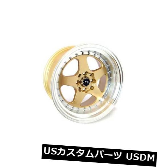 海外輸入ホイール 18x10ゴールドマシンリップホイールJNC 010 JNC010 5x120 30（4個セット） 18x10 Gold Machine Lip Wheels JNC 010 JNC010 5x120 30 (Set of 4) 【並行輸入品】