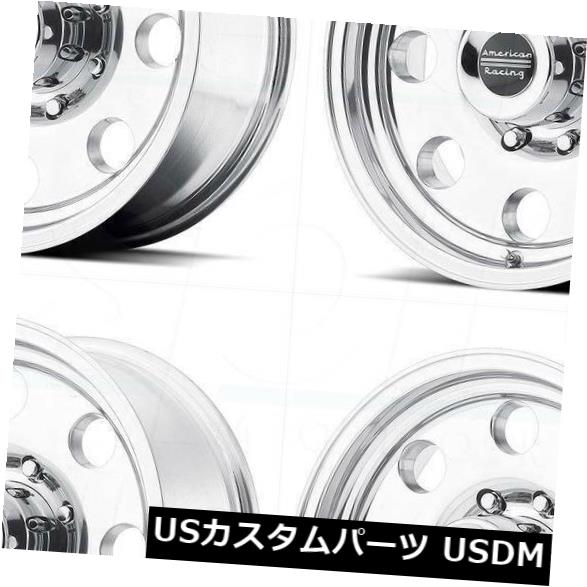 海外輸入ホイール 16x8ポリッシュホイールアメリカンレーシングAR172バハ5x135 0(4個セット) 16x8 Polished Wheels American Racing AR172 Baja 5x135 0 (Set of 4) 【並行輸入品】