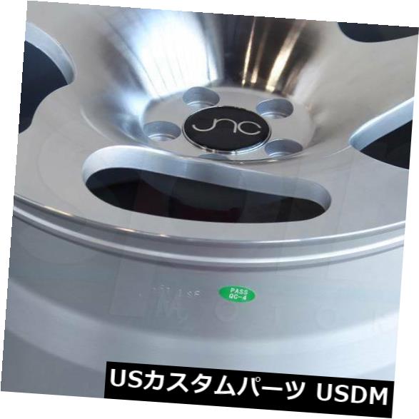海外輸入ホイール 18x9.5シルバーマシンフェイスホイールJNC 036 JNC036 5x100 38（4個セット） 18x9.5 Silver Machine Face Wheels JNC 036 JNC036 5x100 38 (Set of 4) 【並行輸入品】