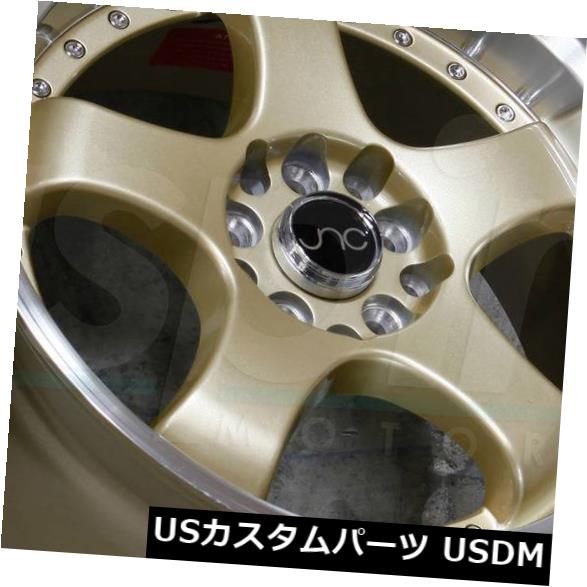 海外輸入ホイール 17x9ゴールドマシンリップホイールJNC 017 JNC017 5x100 / 5x114.3 20（4個セット） 17x9 Gold Machine Lip Wheels JNC 017 JNC017 5x100/5x114.3 20 (Set of 4) 【並行輸入品】｜カスタムパーツ WORLD倉庫 193,820円