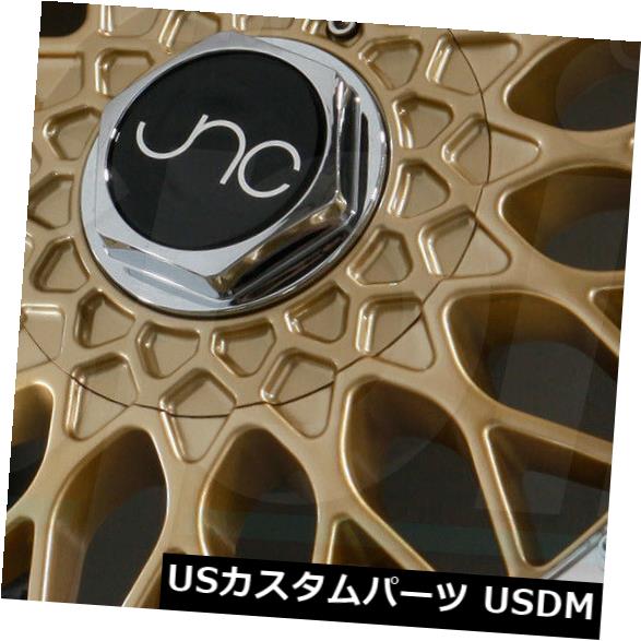 海外輸入ホイール 17x8.5ゴールドマシンリップホイールJNC 004 JNC004 4x100 / 4x114.3 15(4個セット) 17x8.5 Gold Machine Lip Wheels JNC 004 JNC004 4x100/4x114.3 15 (Set of 4) 【並行輸入品】|カスタムパーツ WORLD倉庫