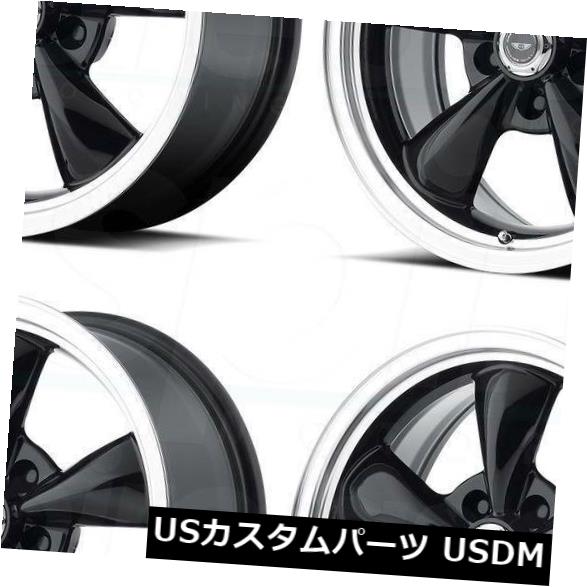 海外輸入ホイール 18x8 Black Lip Wheels American Racing AR105 Torq Thrust M 5x5 / 5x127 0（4個セット） 18x8 Black Lip Wheels American Racing AR105 Torq Thrust M 5x5/5x127 0 (Set of 4) 【並行輸入品】