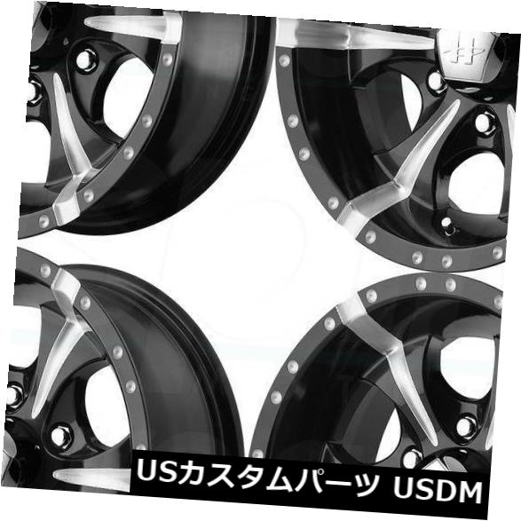 海外輸入ホイール 17x8 6HブラックミルドホイールHelo HE791 Maxx 6x5.5 / 6x139.7 -6（4個セット） 17x8 6H Black Milled Wheels Helo HE791 Maxx 6x5.5/6x139.7 -6 (Set of 4) 【並行輸入品】