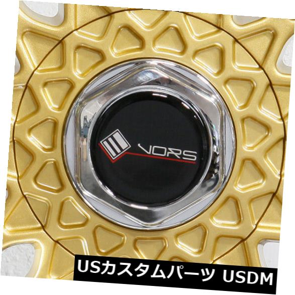 海外輸入ホイール 4-新しい16 "Vors VR3ホイール16x8 4x100 / 4x114.3 20金リム 4-New 16" Vors VR3 Wheels 16x8 4x100/4x114.3 20 Gold Rims 【並行輸入品】|カスタムパーツ WORLD倉庫