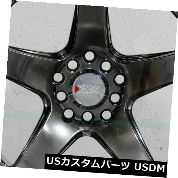 海外輸入ホイール 4-新しい18インチXXR 555ホイール18x8.5 / 18x10 5x100 / 5x114.3 25/25クロムブラックMLスタッグ 4-New 18\