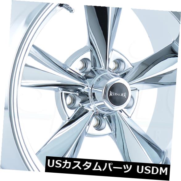 海外輸入ホイール 4-新しい17インチRidler 675ホイール17x8 / 17x9.5 5x114.3 0 / -5クロムスタッガードリム 4-New 17\