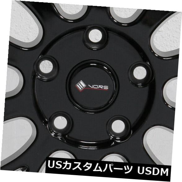 海外輸入ホイール 4-新しい18インチVors VR8ホイール18x9 5x110 35グロスブラックリム 4-New 18" Vors VR8 Wheels 18x9 5x110 35 Gloss Black Rims 【並行輸入品】|カスタムパーツ WORLD倉庫
