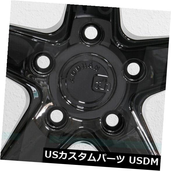 海外輸入ホイール 4-新しい18インチAodhan DS05 DS5ホイール18x8.5 / 18x9.5 5x100 35/35ブラックスタッガードリム 4-New 18\