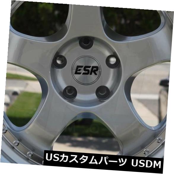 海外輸入ホイール 4-新しい18インチESR SR06 SR6ホイール18x9.5 / 18x10.5 5x114.3 22/22ハイパーシルバースタッガー 4-New 18" ESR SR06 SR6 Wheels 18x9.5/18x10.5 5x114.3 22/22 Hyper Silver Staggere 【並行輸入品】｜カスタムパーツ WORLD倉庫