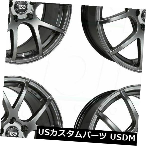 海外輸入ホイール 4-新しい18インチEnkei M52ホイール18x8 5x114.3 40ハイパーブラックリム 4-New 18\