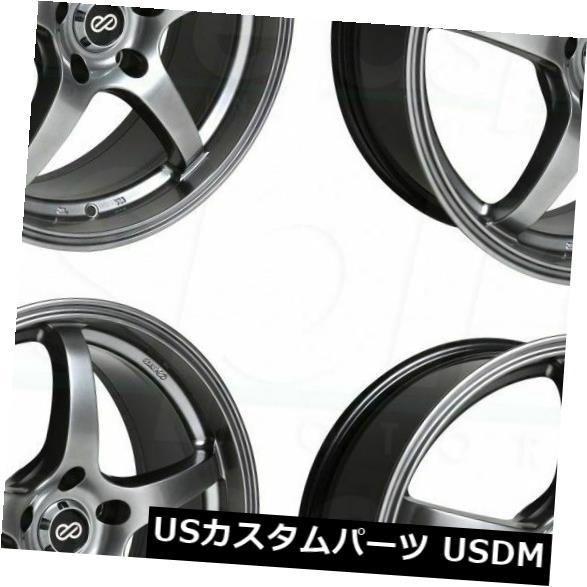 海外輸入ホイール 4-新しい18インチEnkei VR5ホイール18x8 5x100 45ハイパーブラックリム 4-New 18\