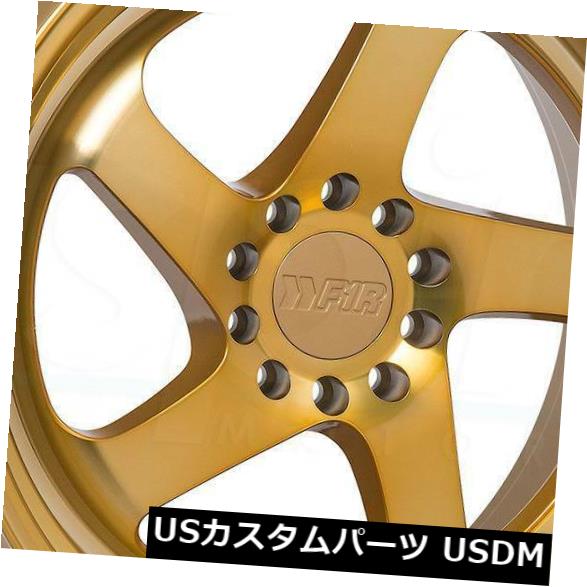 海外輸入ホイール 4-新しい18インチF1R F28ホイール18x8.5 5x100 / 5x114.3 38マシンゴールドリム 4-New 18\\\