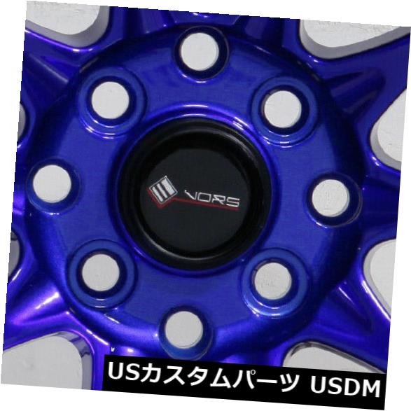 海外輸入ホイール 4-新しい15インチVors TR3ホイール15x8 / 15x9 4x100 / 4x114.3 0/0キャンディパープルブルースタッガー 4-New 15\\\