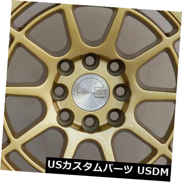 海外輸入ホイール 4-新しい15インチAodhan AH04 AH4ホイール15x8 4x100 / 4x114.3 20ゴールドリム 4-New 15" Aodhan AH04 AH4 Wheels 15x8 4x100/4x114.3 20 Gold Rims 【並行輸入品】｜カスタムパーツ WORLD倉庫