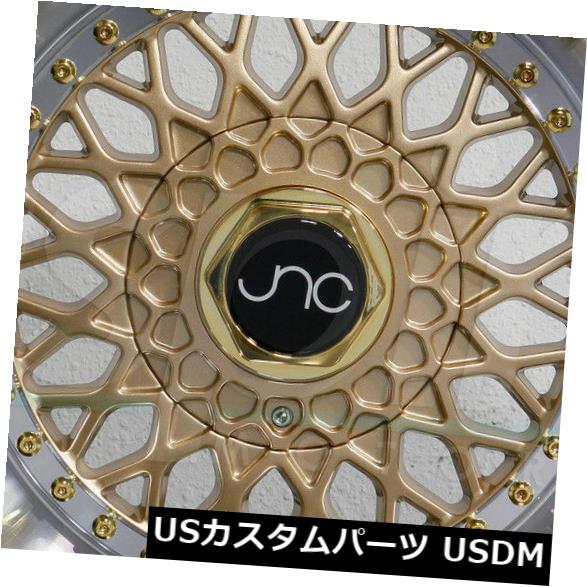 海外輸入ホイール 4-新しい15インチJNC 004S JNC004Sホイール15x8 4x100 / 4x114.3 20ゴールドマシンリップ。リム 4-New 15" JNC 004S JNC004S Wheels 15x8 4x100/4x114.3 20 Gold Machine Lip. Rims 【並行輸入品】｜カスタムパーツ WORLD倉庫
