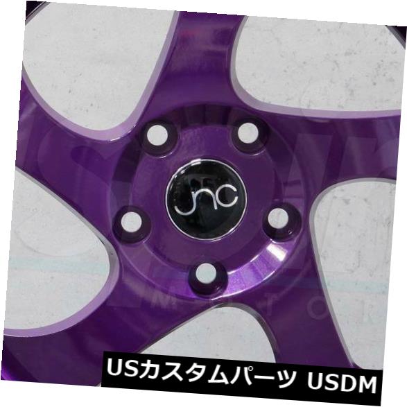 海外輸入ホイール 4-新しい16インチJNC 034 JNC034ホイール16x8 / 16x9 4x100 25/20キャンディパープルスタッガードリム 4-New 16\