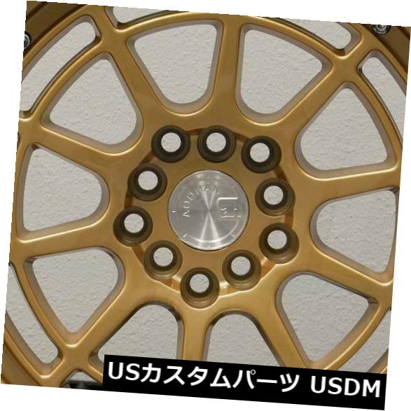 海外輸入ホイール 4-新しい17 "Aodhan AH04 AH4ホイール17x9 5x100 / 5x114.3 25ゴールドリム 4-New 17" Aodhan AH04 AH4 Wheels 17x9 5x100/5x114.3 25 Gold Rims 【並行輸入品】｜カスタムパーツ WORLD倉庫