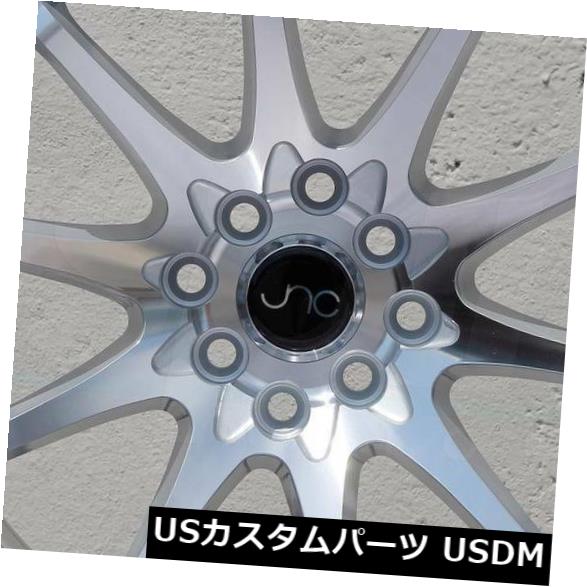 海外輸入ホイール 4-新しい18インチJNC 006 JNC006ホイール18x9.5 4x100 / 4x114.3 15シルバーマシンフェイスリム 4-New 18\