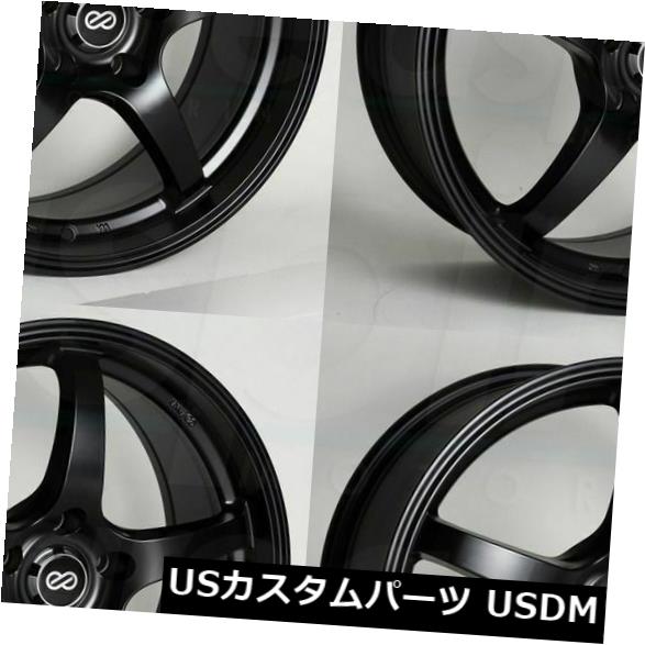 海外輸入ホイール 4-新しい18インチEnkei VR5ホイール18x8 5x120 42ブラックペイントリム 4-New 18" Enkei VR5 Wheels 18x8 5x120 42 Black Paint Rims 【並行輸入品】|カスタムパーツ WORLD倉庫