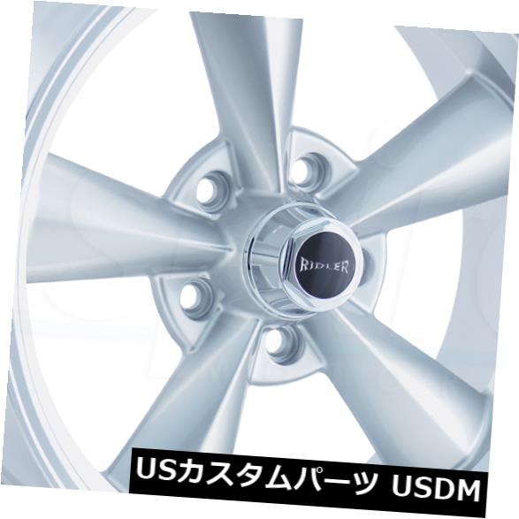 海外輸入ホイール 4-新しい15インチRidler 675ホイール15x8 5x4.75 / 5x120.6 5 -12シルバー加工リップリム 4-New 15\