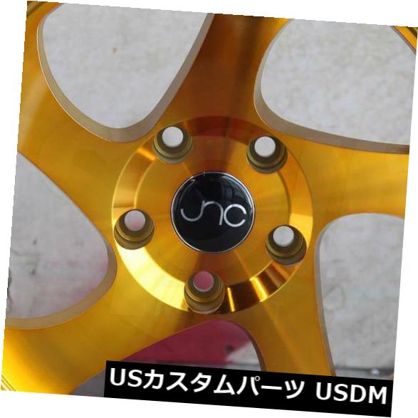 海外輸入ホイール 4-新しい18インチJNC 034 JNC034ホイール18x10 5x114.3 30透明ゴールドリム 4-New 18\