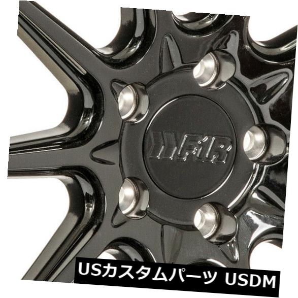 海外輸入ホイール 4-新しい18インチF1R F101ホイール18x8.5 5x114.3 38グロスブラックリム 4-New 18\