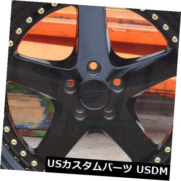 海外輸入ホイール 4-新しい18インチESR SR04 SR4ホイール18x9.5 5x100 35グロスブラックリム 4-New 18\