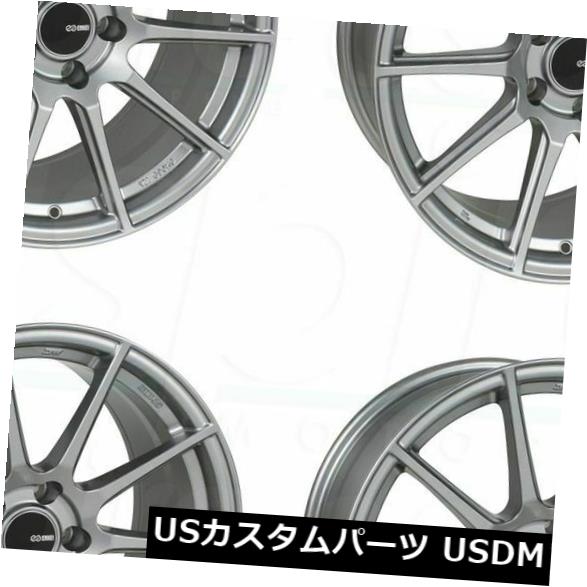 海外輸入ホイール 4-新しい18インチEnkei TS10ホイール18x8.5 5x100 45ストームグレーリム 4-New 18\
