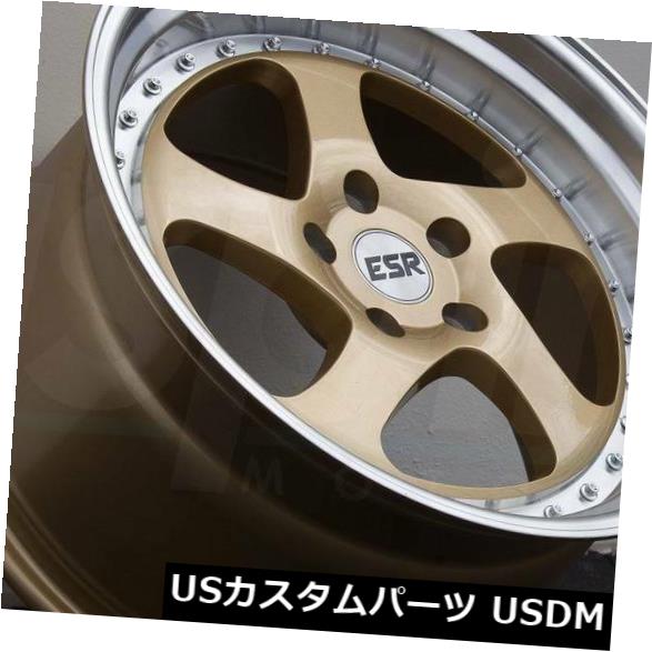 海外輸入ホイール 4-新しい17 "ESR SR02 SR2ホイール17x8.5 / 17x9.5 5x100 30/20ゴールドスタッガードリム 4-New 17" ESR SR02 SR2 Wheels 17x8.5/17x9.5 5x100 30/20 Gold Staggered Rims 【並行輸入品】｜カスタムパーツ WORLD倉庫