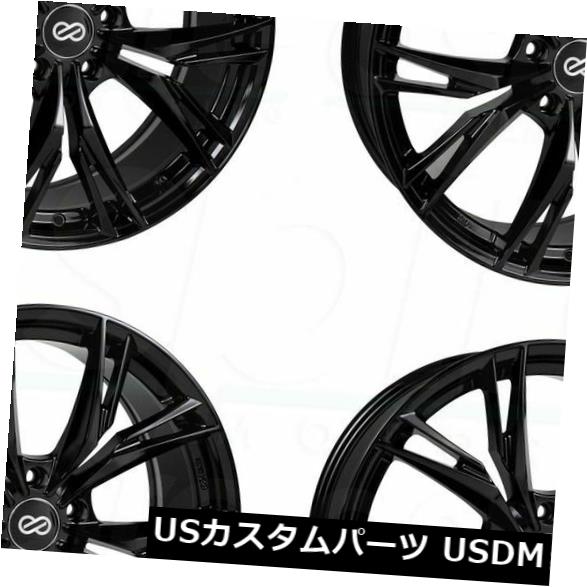 海外輸入ホイール 4-新しい18インチEnkei Onxホイール18x8 5x108 40グロスブラックリム 4-New 18\