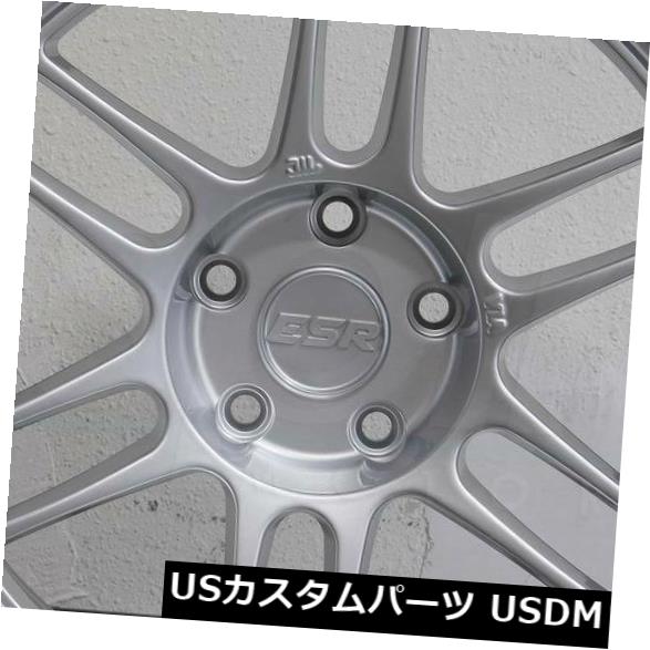海外輸入ホイール 4-新しい18インチESR SR11ホイール18x9.5 / 18x10.5 5x114.3 35/22ハイパーシルバースタッガードRi 4-New 18" ESR SR11 Wheels 18x9.5/18x10.5 5x114.3 35/22 Hyper Silver Staggered Ri 【並行輸入品】|カスタムパーツ WORLD倉庫