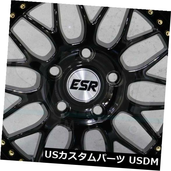 海外輸入ホイール 4-新しい18インチESR SR01 SR1ホイール18x9.5 5x100 35グロスブラックリム 4-New 18" ESR SR01 SR1 Wheels 18x9.5 5x100 35 Gloss Black Rims 【並行輸入品】｜カスタムパーツ WORLD倉庫