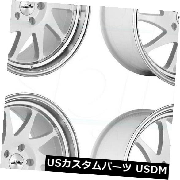 海外輸入ホイール 4-新しい18 "Whistler KR7 Wheels 18x9.5 5x114.3 22 White Machined Lip Rims 4-New 18" Whistler KR7 Wheels 18x9.5 5x114.3 22 White Machined Lip Rims 【並行輸入品】|カスタムパーツ WORLD倉庫