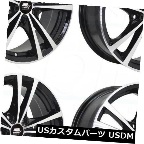 海外輸入ホイール 4-新しい17インチMSTセイバーホイール17x7 5x100 45ブラックリム 4-New 17\\\