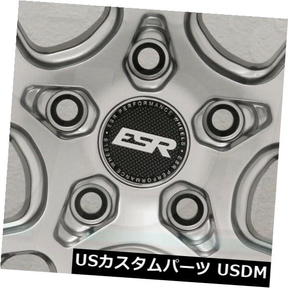 海外輸入ホイール 4-新しい18インチESR CS11ホイール18x8.5 / 18x9.5 5x120 30/35ハイパーシルバースタッガードリム 4-New 18\