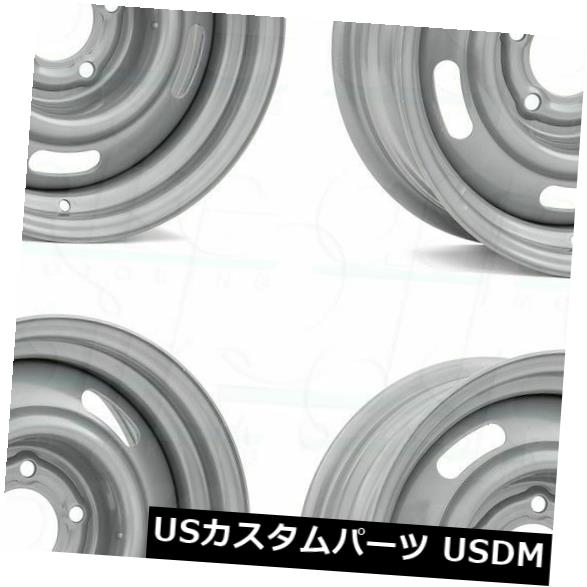 海外輸入ホイール 4-New 15 "Vision 55 Rally Wheels 15x8 5x4.75 -6シルバーリム 4-New 15" Vision 55 Rally Wheels 15x8 5x4.75 -6 Silver Rims 【並行輸入品】｜カスタムパーツ WORLD倉庫