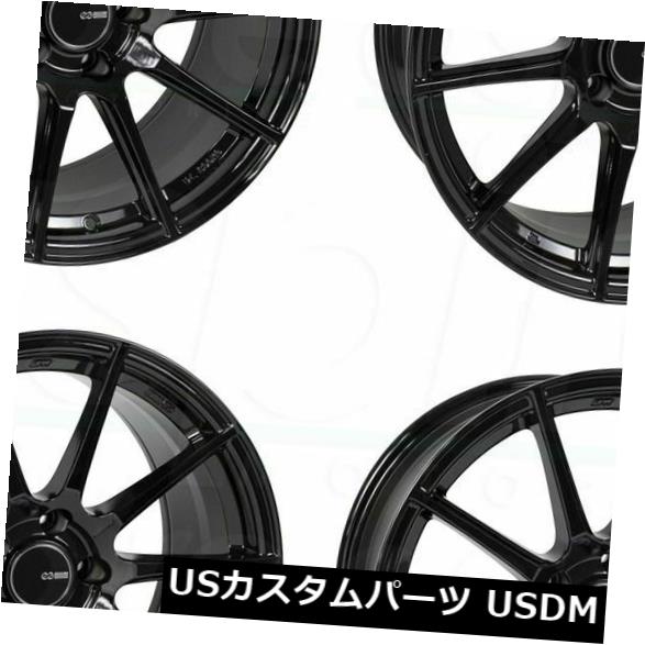 海外輸入ホイール 4-新しい18インチEnkei TS10ホイール18x8.5 5x114.3 50グロスブラックリム 4-New 18" Enkei TS10 Wheels 18x8.5 5x114.3 50 Gloss Black Rims 【並行輸入品】｜カスタムパーツ WORLD倉庫
