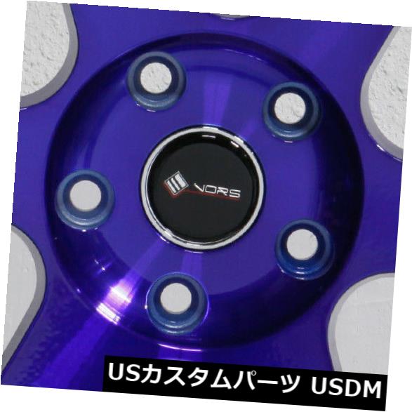 海外輸入ホイール 4-新しい18インチVors TR37ホイール18x8.5 / 18x9.5 5x120 35/35キャンディパープルブルースタッガード 4-New 18\