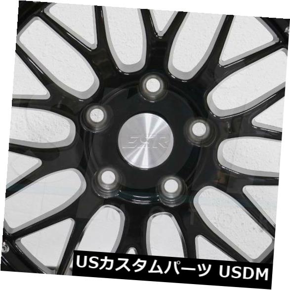 海外輸入ホイール 4-新しい19インチESR SR05 SR5ホイール19x8.5 / 19x9.5 5x114.3 30/22グロスブラックスタッガード 4-New 19\