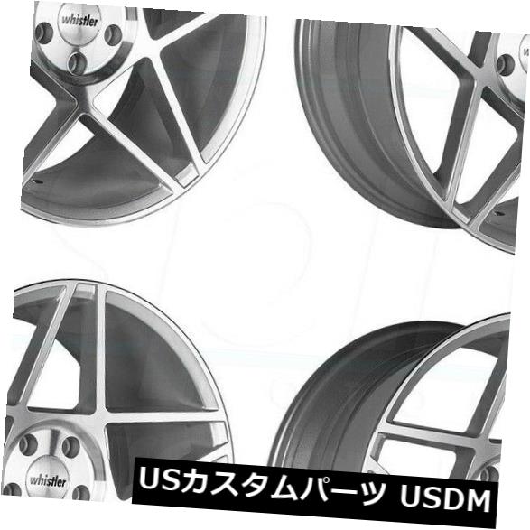 海外輸入ホイール 4-新しい19インチウィスラーKR5ホイール19x8.5 5x114.3 30機械加工シルバーリム 4-New 19\