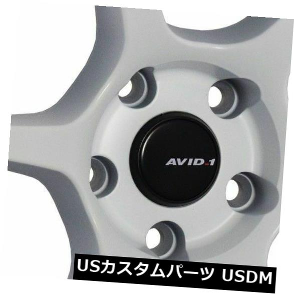 海外輸入ホイール 4-新しい18インチAVID1 AV26ホイール18x8.5 5x114.3 35ホワイトリム 4-New 18\\\