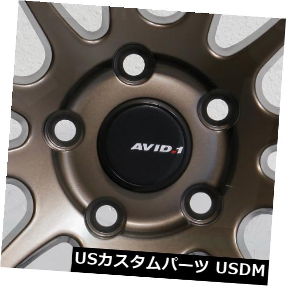 海外輸入ホイール 4-新しい18インチAVID1 AV20 AV-20ホイール18x8 5x114.3 35マットブロンズリム 4-New 18\\\