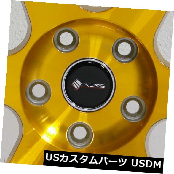 海外輸入ホイール 4-新しい18インチVors TR37ホイール18x9.5 5x110 22キャンディゴールドリム 4-New 18\