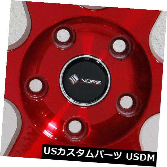 海外輸入ホイール 4-新しい18インチVors TR37ホイール18x9.5 5x115 22キャンディレッドリム 4-New 18\