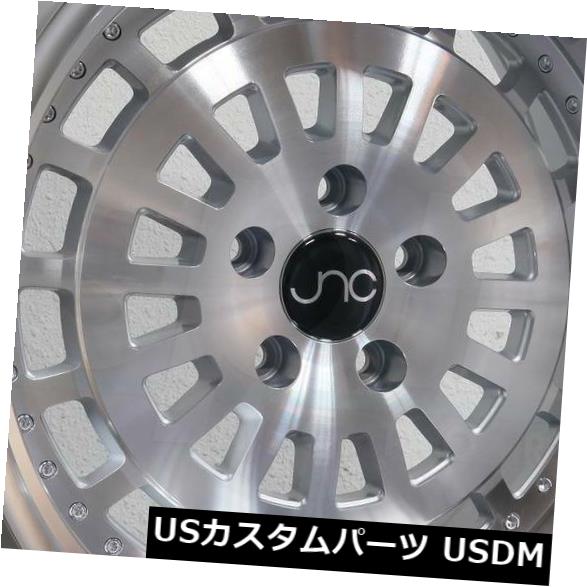 海外輸入ホイール 4-新しい15インチJNC 046 JNC046ホイール15x8 4x100 20シルバーマシンフェイスリム 4-New 15" JNC 046 JNC046 Wheels 15x8 4x100 20 Silver Machine Face Rims 【並行輸入品】|カスタムパーツ WORLD倉庫