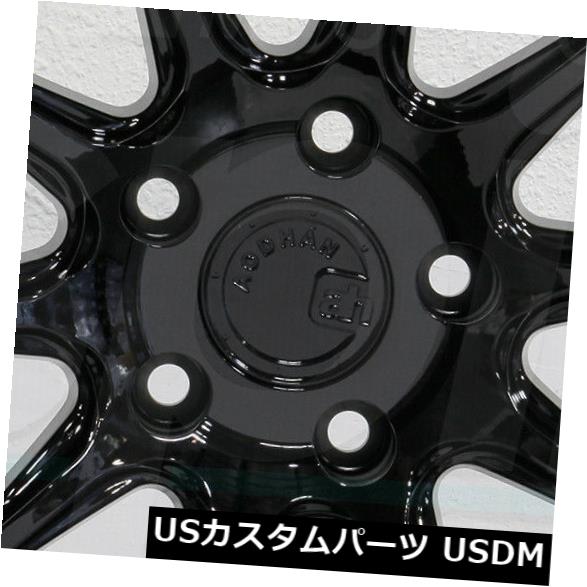 海外輸入ホイール 4-新しい18インチAodhan DS07 DS7ホイール18x8.5 5x114.3 35グロスブラックリム 4-New 18\