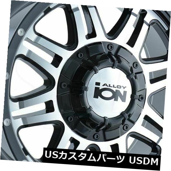海外輸入ホイール 4-新しい18インチイオン186ホイール18x9 6x135 / 6x5.5 -12ブラックマシンドリム 4-New 18" Ion 186 Wheels 18x9 6x135/6x5.5 -12 Black Machined Rims 【並行輸入品】｜カスタムパーツ WORLD倉庫