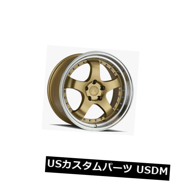 海外輸入ホイール 4-新しい18 "Aodhan AH03 AH3ホイール18x9.5 5x114.3 30ゴールドリム 4-New 18" Aodhan AH03 AH3 Wheels 18x9.5 5x114.3 30 Gold Rims 【並行輸入品】|カスタムパーツ WORLD倉庫