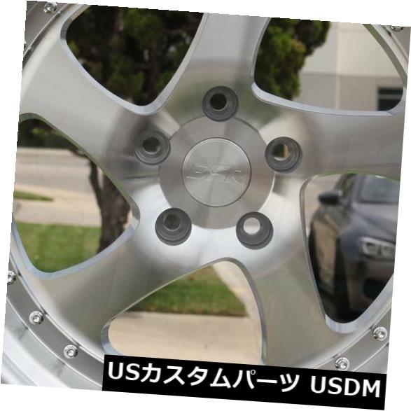 海外輸入ホイール 4-新しい18インチESR SR02 SR2ホイール18x9.5 5x120 35機械加工シルバーリム 4-New 18\